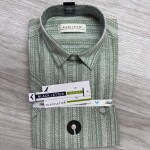 black letter half sleeve cotton linen printed shirt
