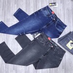 black letter jeans pant