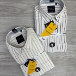 black letter cotton linen shirt