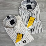 black letter cotton linen shirt