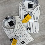 black letter cotton linen shirt
