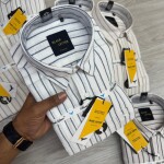 black letter cotton linen shirt