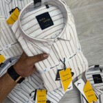 black letter cotton linen shirt