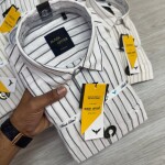 black letter cotton linen shirt