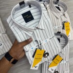 black letter cotton linen shirt