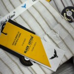 black letter cotton linen shirt