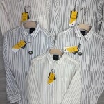 black letter cotton linen shirt