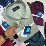 word wale imported satin shirt