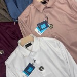 word wale imported satin shirt
