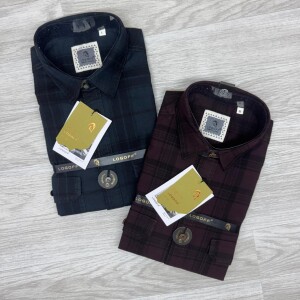 LOGOFF COTTON TWILL CHECKS SHIRT