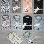 black letter cotton linen printed shirt