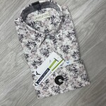 black letter cotton linen printed shirt