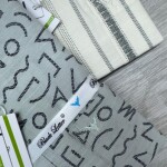 black letter cotton linen printed shirt
