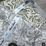 black letter cotton linen printed shirt