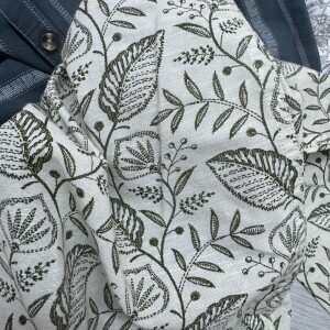 black letter cotton linen printed shirt