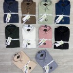 black letter imported linen stripe shirt