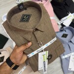 black letter imported linen stripe shirt
