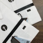 logoff cotton oxford white shirt