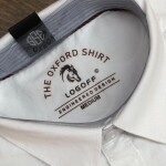 logoff cotton oxford white shirt