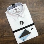 logoff cotton oxford white shirt