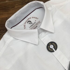 logoff cotton oxford white shirt