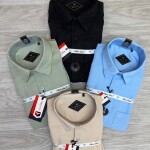 black letter imported linen shirt