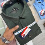 black letter imported linen shirt