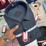 black letter imported linen shirt