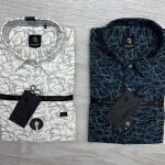 logoff cotton oxford printed shirt