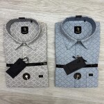 logoff cotton oxford printed shirt