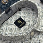 logoff cotton oxford printed shirt