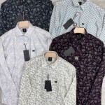 logoff cotton oxford printed shirt
