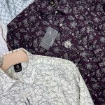 logoff cotton oxford printed shirt