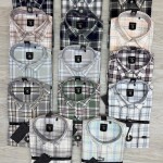 logoff cotton linen checks shirt