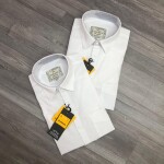 word wale full sleeve  white  shirt