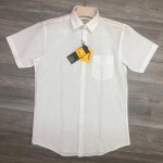 word wale half sleeve white shirt