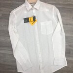 word wale full sleeve  white  shirt