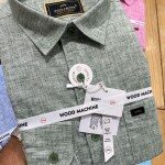 wood machine linen  shirt