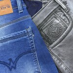 black letter jeans pant