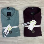 Black letter imported linen stripes shirts