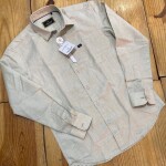 wood machine linen shirt