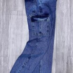 duster blue baggy fit cargo jeans pant