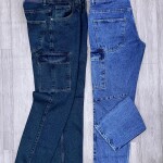 duster blue baggy fit cargo jeans pant