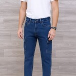 duster blue baggy fit cargo jeans pant
