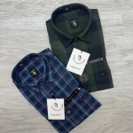 logoff premium cotton twill checks shirt