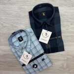 logoff premium cotton twill checks shirt