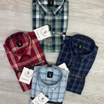 logoff premium cotton twill checks shirt