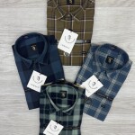 logoff premium cotton twill checks shirt