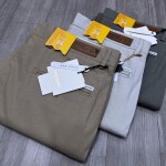 wood machine cotton linen pant