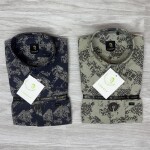 logoff cotton oxford printed shirt